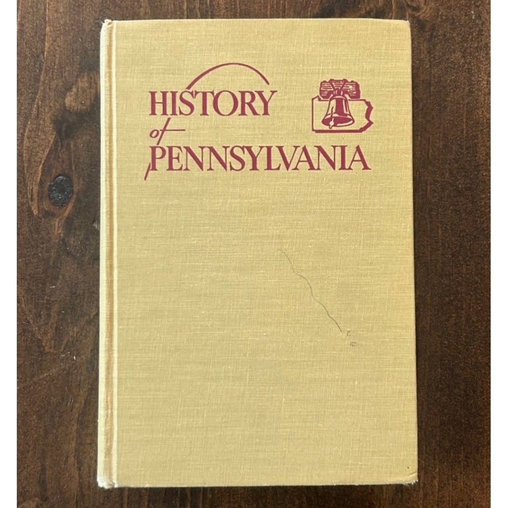 Vintage A History of Pennsylvania Book Wayland Dunaway Antique Map Academic Text